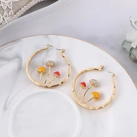 makersland mushroom earrings for women unique drop earrings womens accessories geometric fashion jewelry wholesale trend 2021