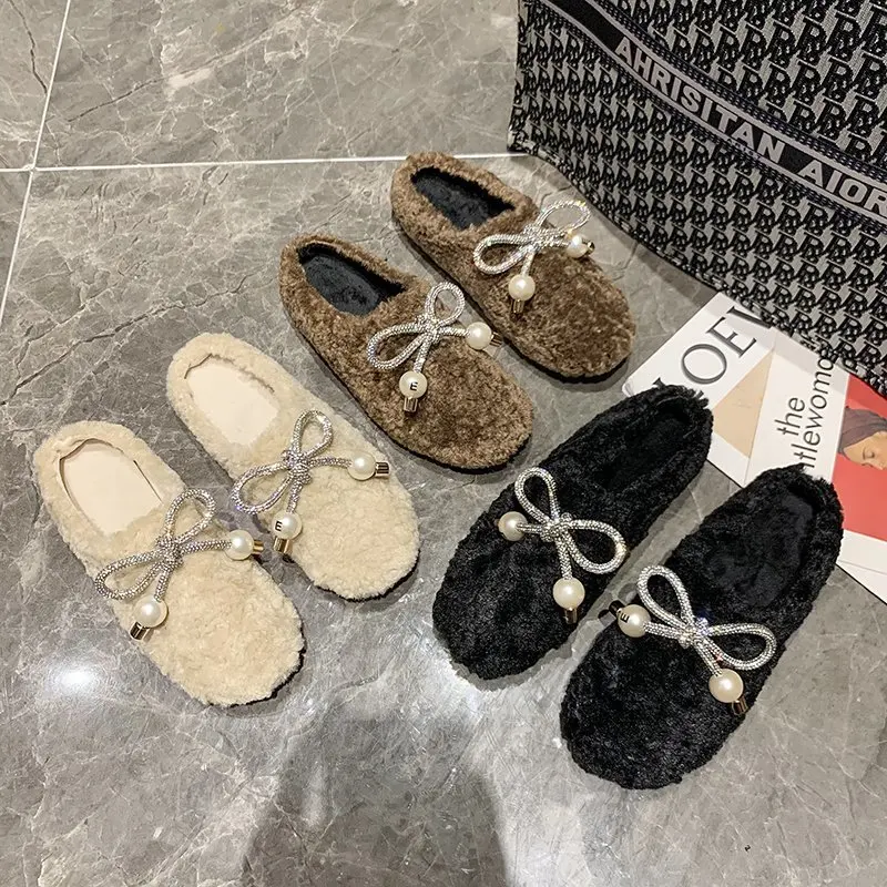 

Winter Women's Cozy Fur Memory Foam Slippers Non-Slip House Shoes Indoor Outdoor Bedroom Hot Sale Fashion Comfort Skin-Friendly