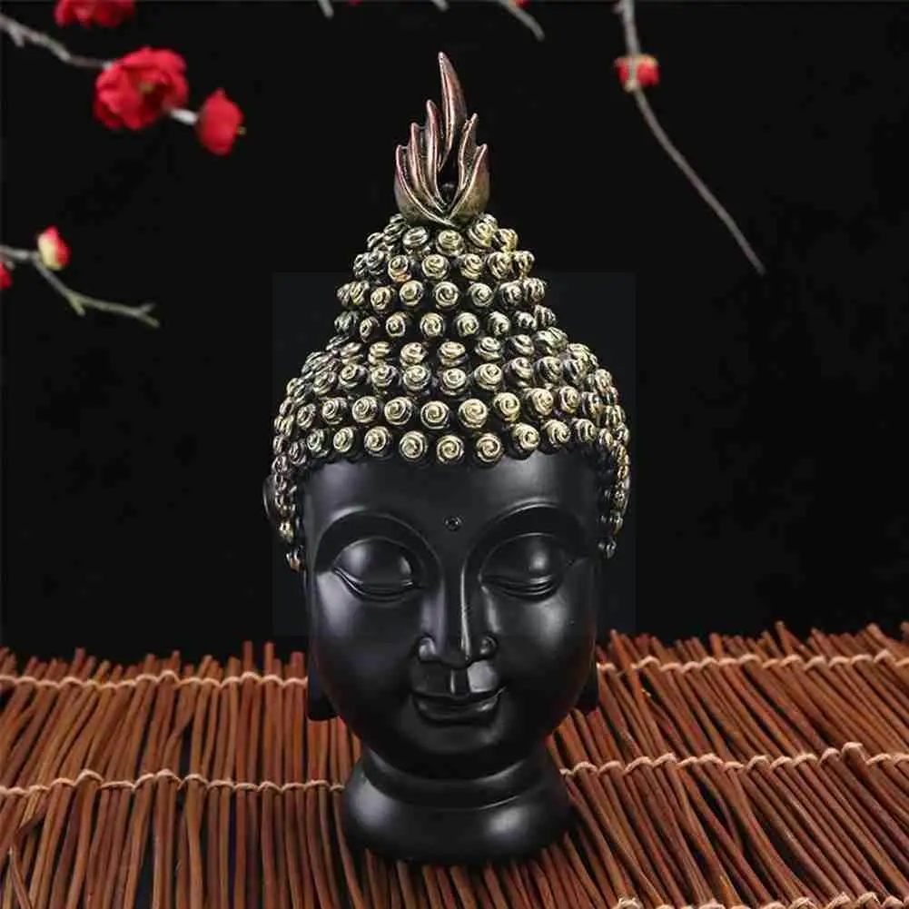 

Resin Buddha Figurine Chinese Buddha Statue For Desktop Study Ornament Buddhism Religious Decoration B3x4