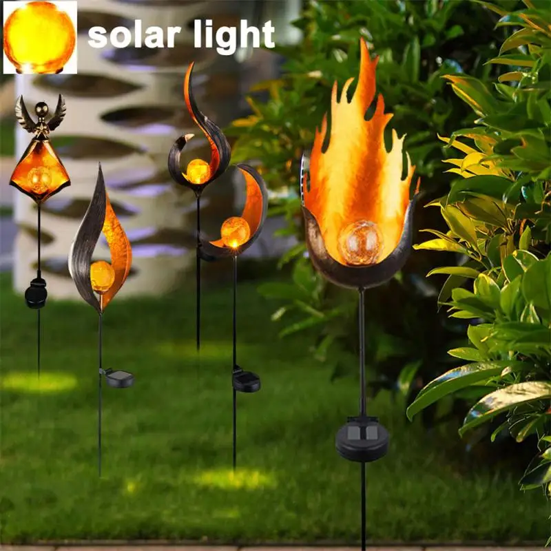 

Solar Led Light Outdoor Flame Lamp Garden Sunlight Light Solar Lamp Waterproof Lamp For Garden Decoration Landscape Lawn Path