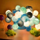 Гирлянда из 10 светодиодных хлопковых шариков, 1,5 м