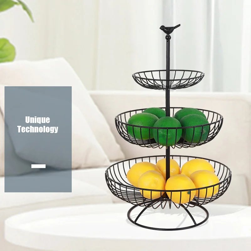 Скандинавский стиль Железный художественный фруктовый домашнее хранилище