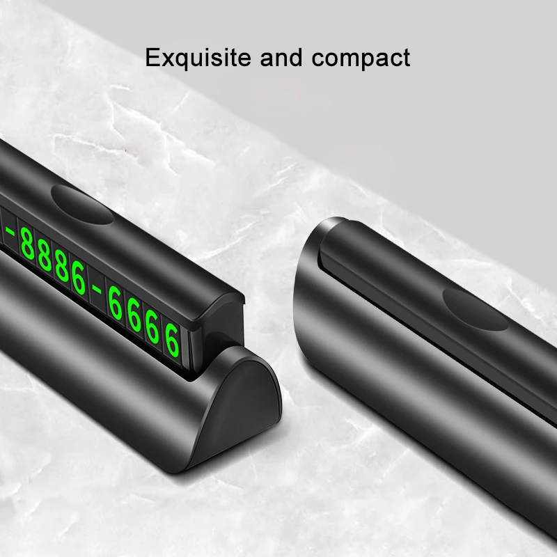 Universal Luminous Temporary Car Parking Card Telephone Number Magnetic Adsorption Design Phone Plate Sticker |