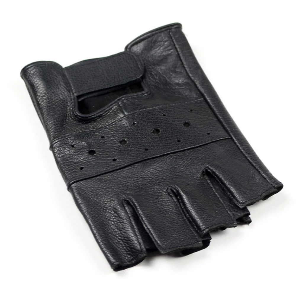 

Durable Black Leather Universal Motorcycle Half Finger Gloves Motorcycle Gloves Motorcycle Winter Driving Hand Warmer