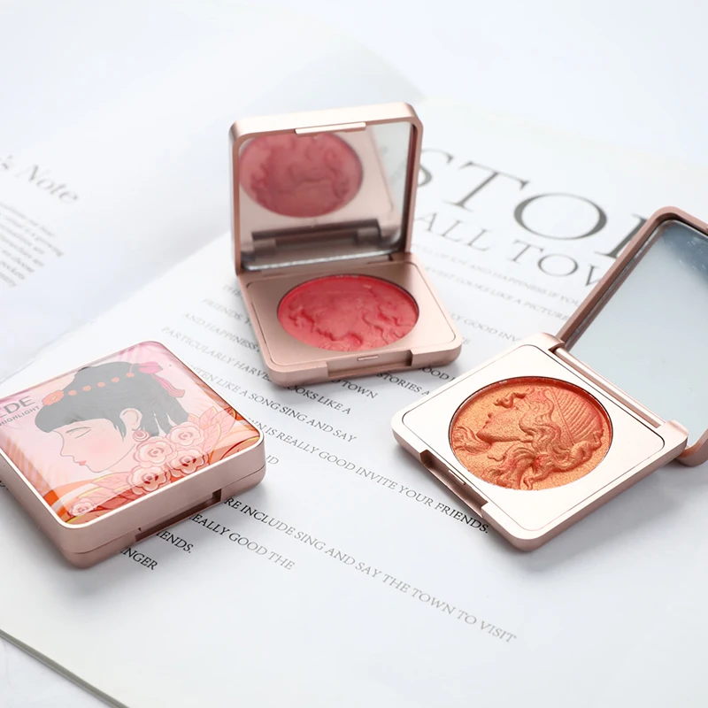 2 цвета румяна персиковая палитра Румяна для лица минеральные пигментные Палитра