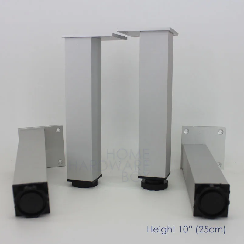 25cm metal aluminum furniture leg height adjustable table legs 4 pc | Обустройство дома