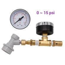 Ball Lock Spunding Valve Adjustable Pressure Relief Brewing Assembly With Gauge fermenters accessories 0-60psi/0-15psi