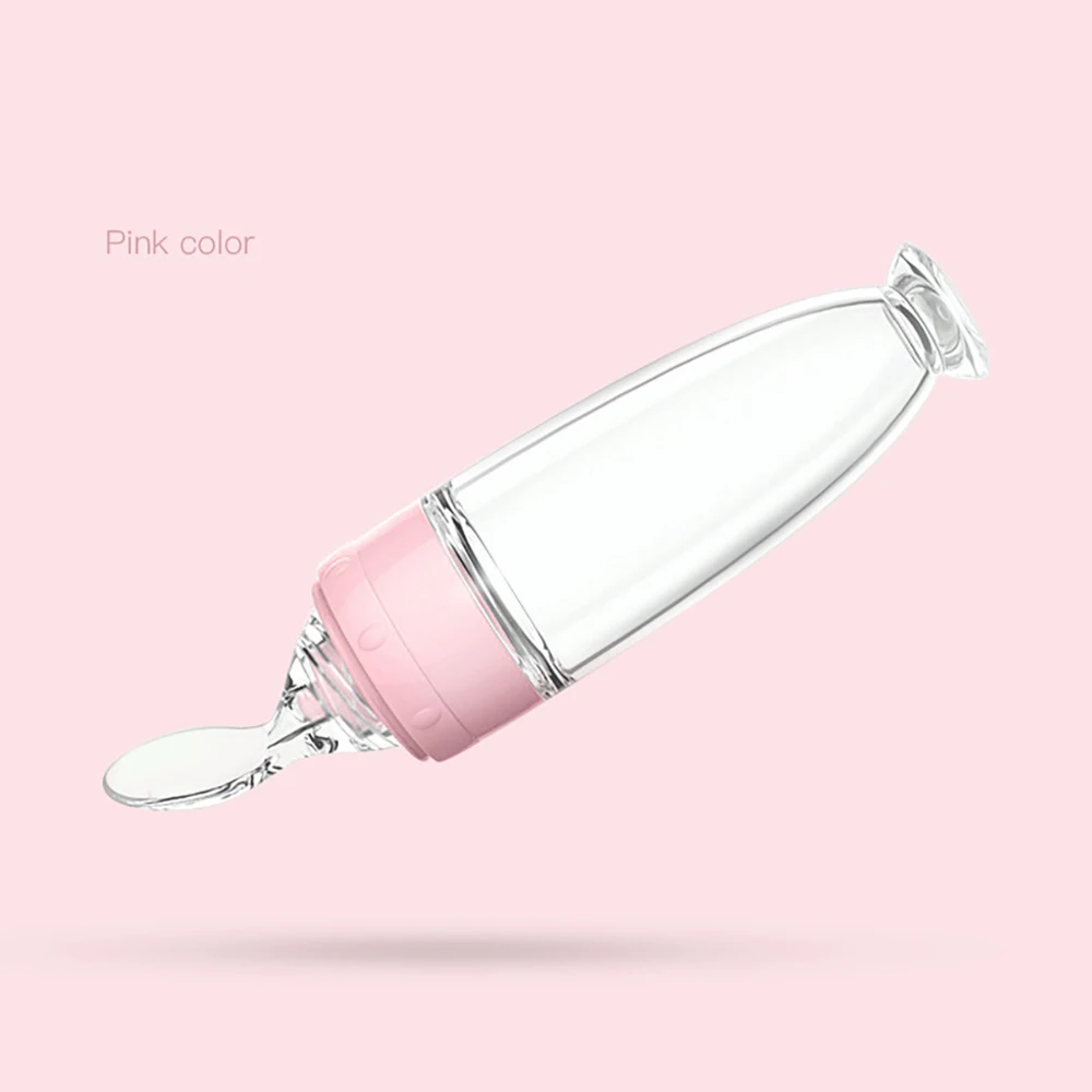 OLOEY 90 мл безопасность для младенцев силиконовые кормления с ложкой подачи еды