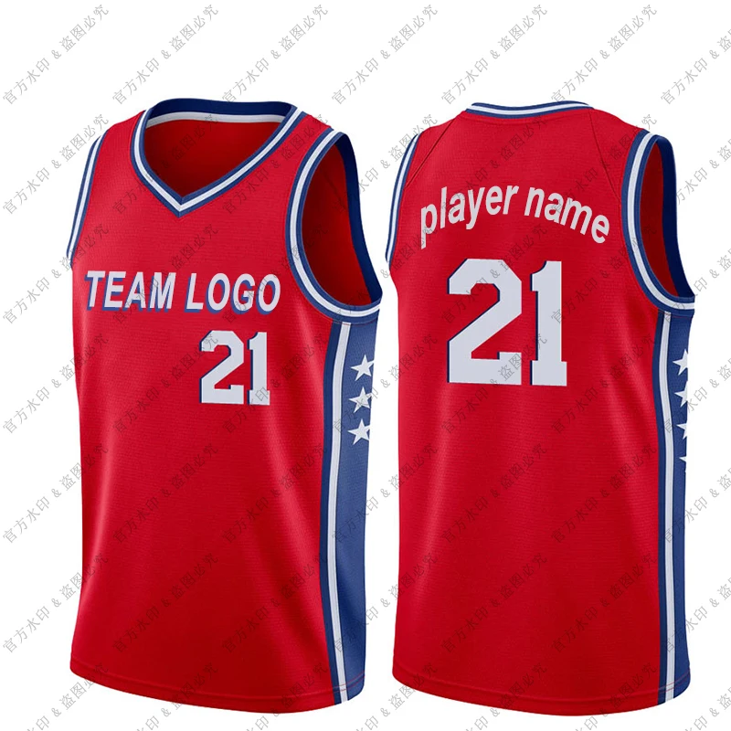

2021 Mens New American Basketball Jerseys Clothes Philadelphia 76ers Allen Iverson European Size Ball Pants T Shirts Cool Tops