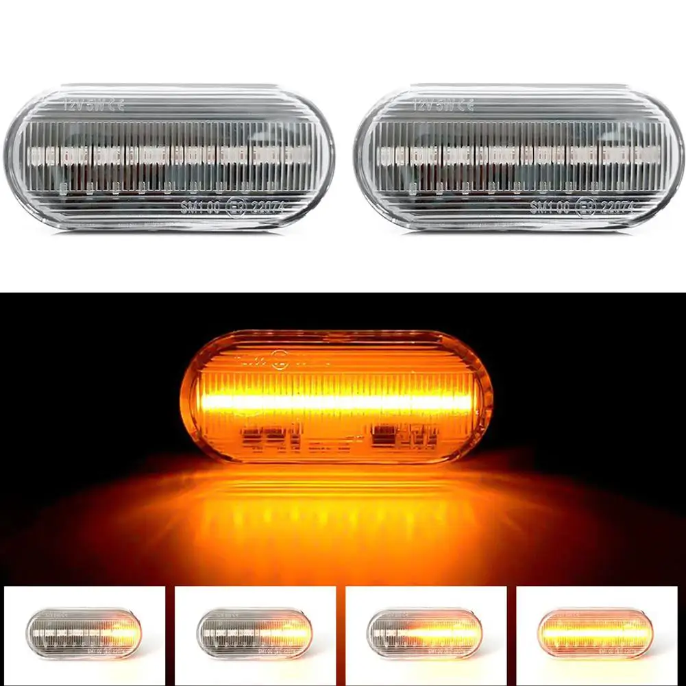

Adeeing LED Car Amber Signal Yellow Lights Side Flowing Water Indicator Bulbs for Volkswagen Golf Bora Passat Seattle Ford Skoda