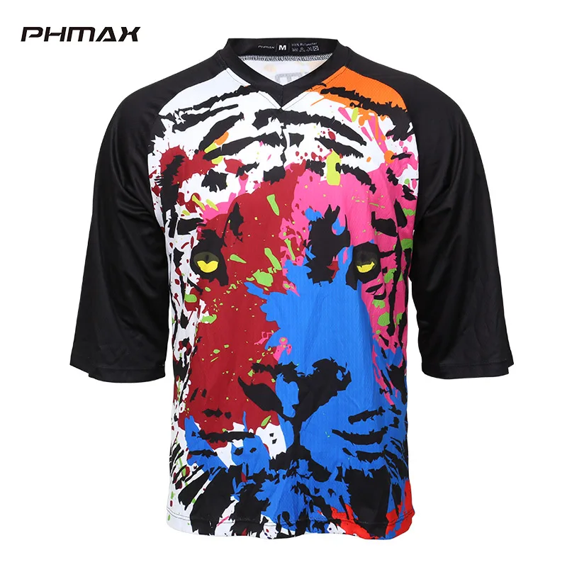 PHMAX велосипедная одежда спортивные майки дышащая быстросохнущая рубашка DH