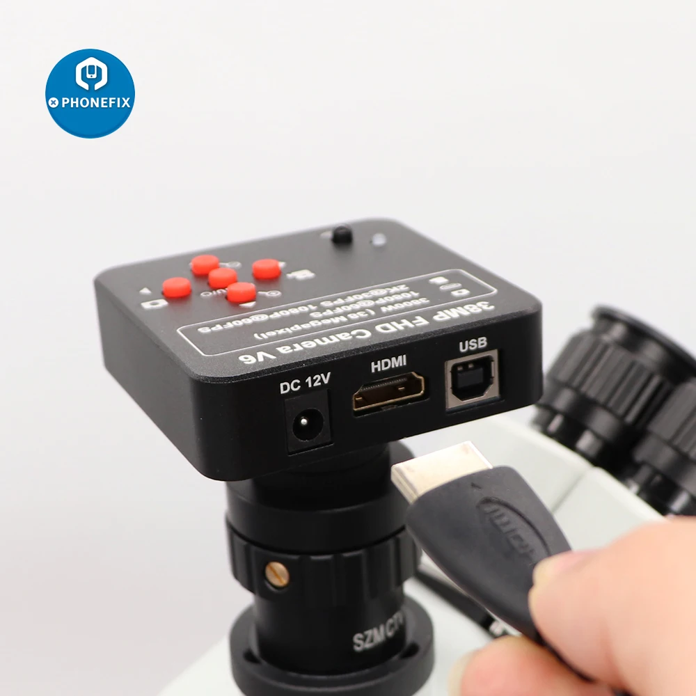 Цифровой видеомикроскоп 38MP 1080P 60FPS с C-креплением HD камера Тринокулярный