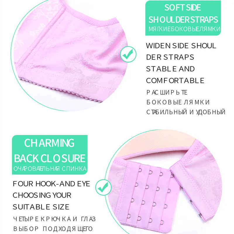 Xianqifen Seamless Bras for Women Sexy Lingerie Push up Plus Size Gathering Bra Brassiere Women' Underwear Wire free CD Cup