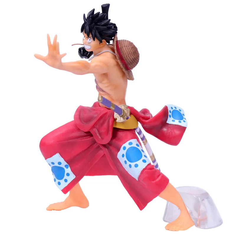 19 см аниме one piece Луффи ПВХ фигурка игрушки Аниме вооруженное цветное кимоно куклы