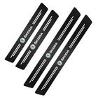 Наклейки на пороги двери автомобиля, наклейки с защитой от царапин для Skoda Kodiaq Octavia Rapid Karoq Kamiq Fabia, 4 шт.