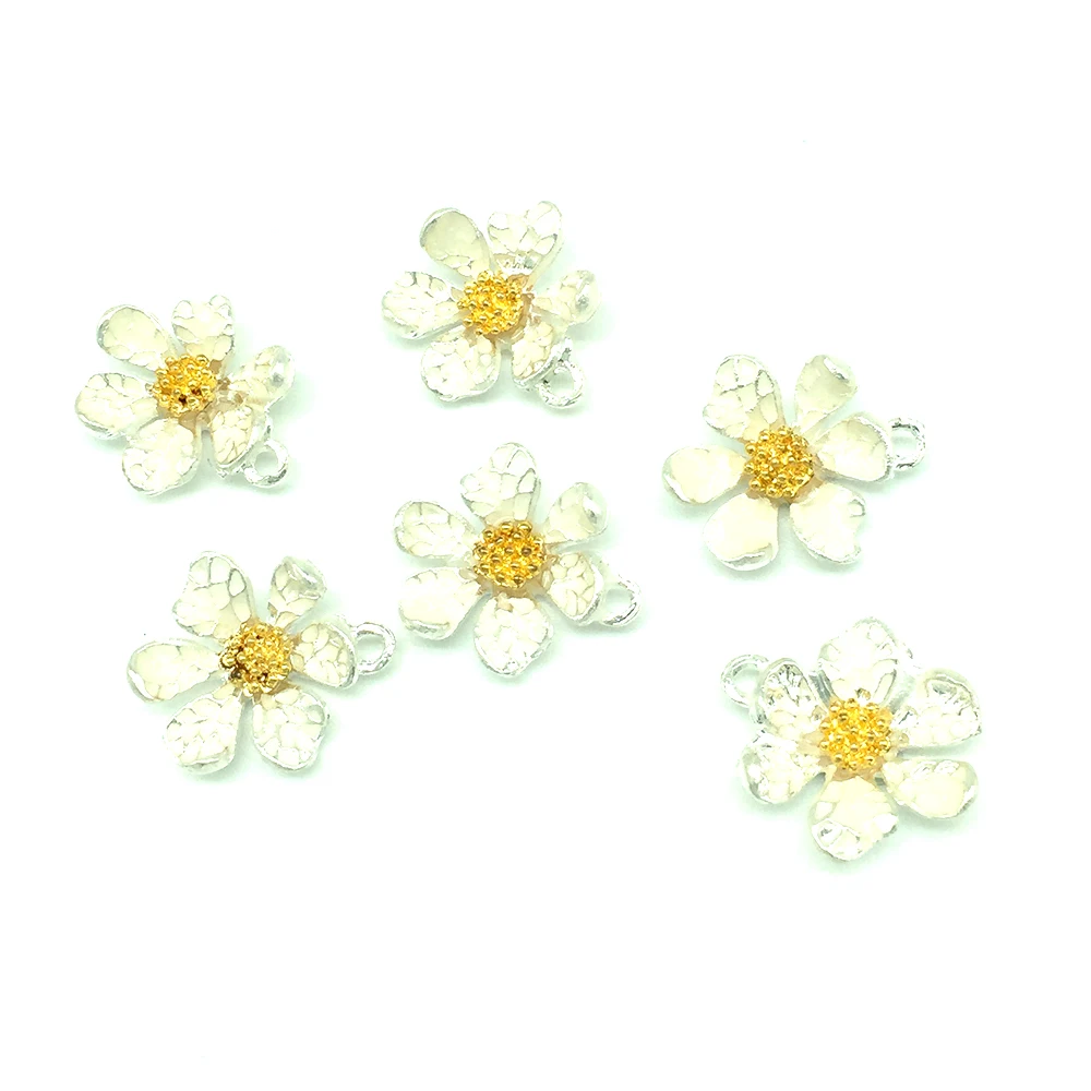 Золотой цветок Спайк эмаль Подсолнух Подвески для изготовления украшений