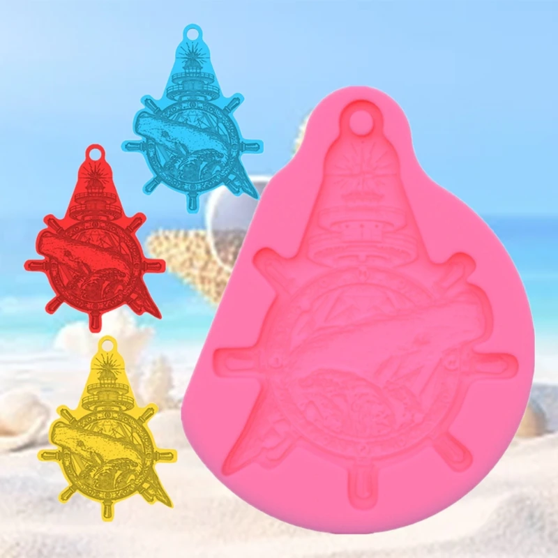 

Ocean Theme Whale Keychain Epoxy Resin Mold Necklace Pendant Silicone Mould DIY Crafts Jewelry Casting Tool