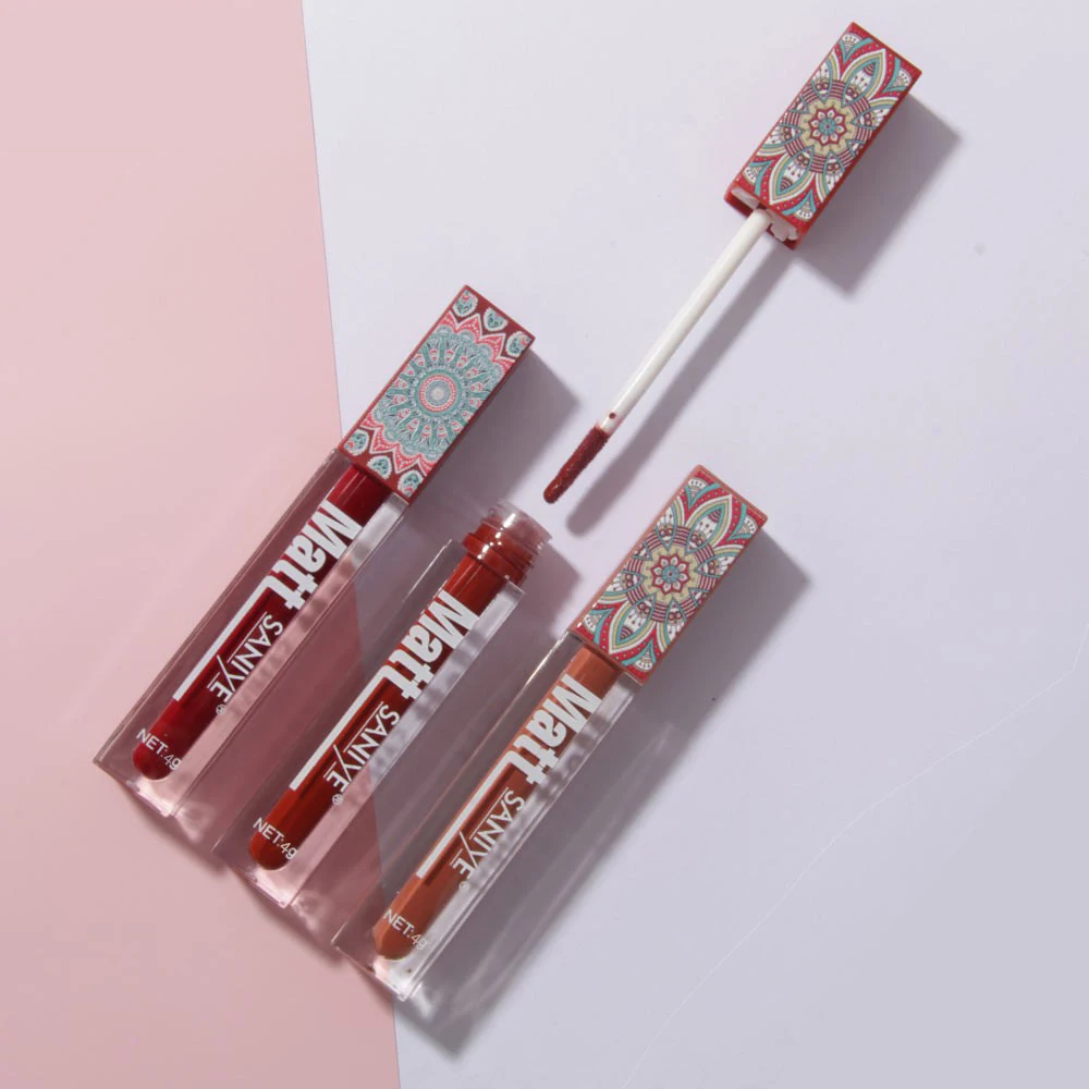 Waterproof Matte Nude Lipstick Brown Pigment Dark Red Long Lasting Velvet Lip Gloss Balm Women Makeup Lipgloss Maquiagem |