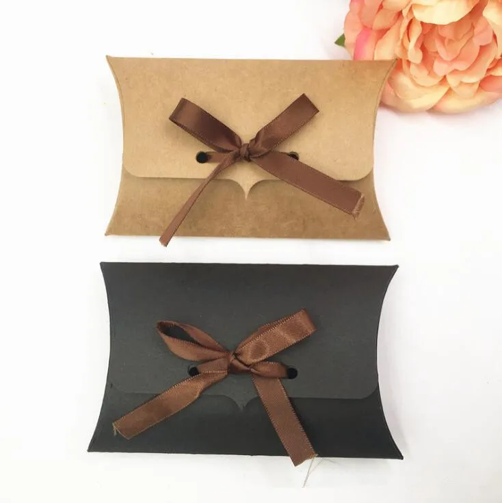 100 шт./лот крафт подарочная Коробки Бумага подушка коробки сделай сам упаковочная