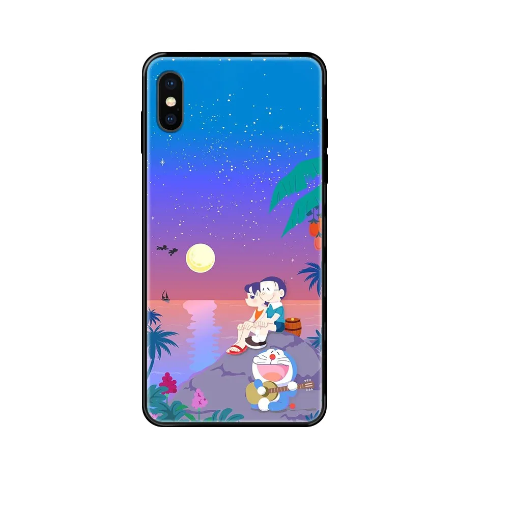 Чехол из ТПУ с рисунком дораэмона для мобильного телефона Etui черный чехол iphone 4 4s 5