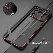 Bumper Case For Xiaomi 11 Ultra Mi 11u Metal Aluminum Frame Luxury Shockproof Phone Metal case + carmera Protector Accessories