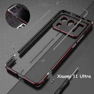 bumper case for xiaomi 11 ultra mi 11u metal aluminum frame luxury shockproof phone metal case carmera protector accessories free global shipping