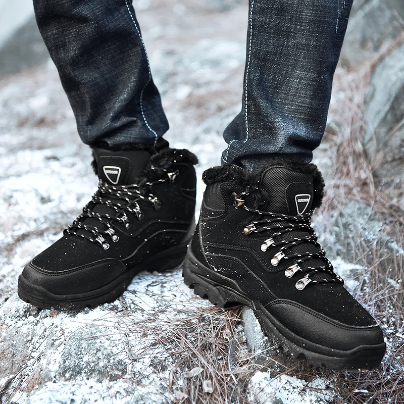 Мужские зимние кроссовки водонепроницаемые походные альпинистские ботинки