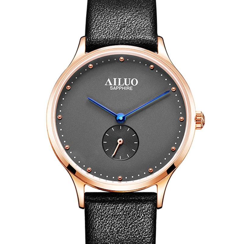 France Luxury Brand AILUO Couple s Watches Japan MIYOTA Quartz Movement Women Wristwatches Ultra-thin Watches reloj mujer A7607W