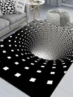 Роскошный 3D ковер, новый ковер, коврик с иллюзией, спиральный прямоугольный ковер, 3D геометрический напольный коврик для гостиной, спальни