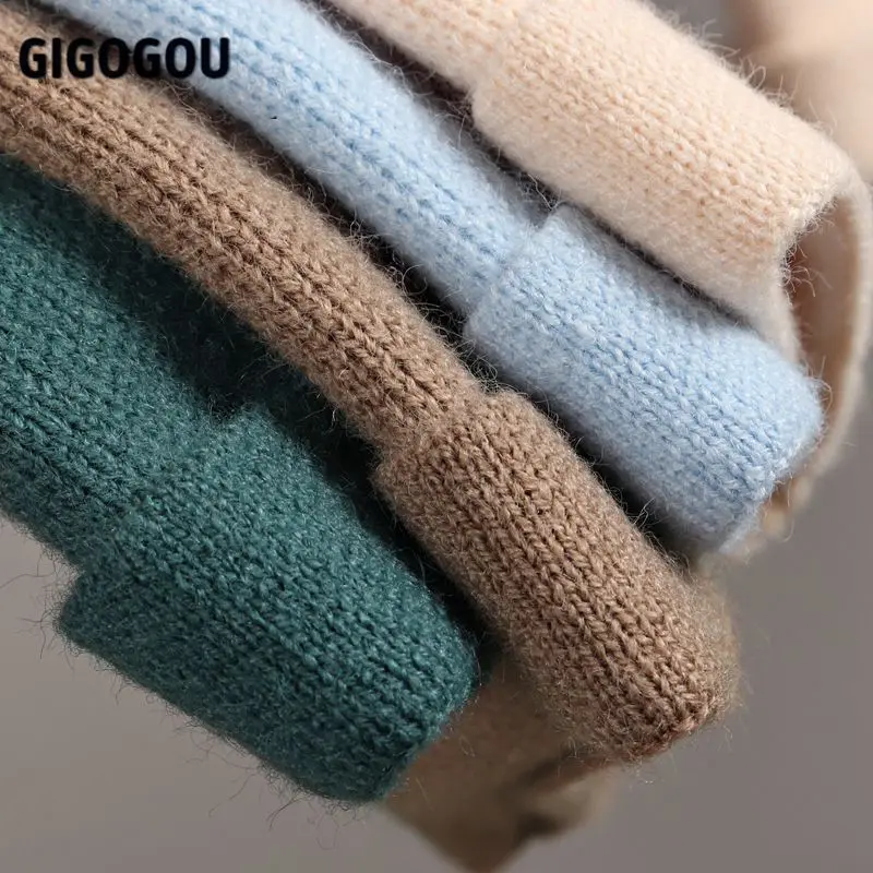 Женский трикотажный костюм GIGOGOU комплект из 2 предметов с укороченным топом и