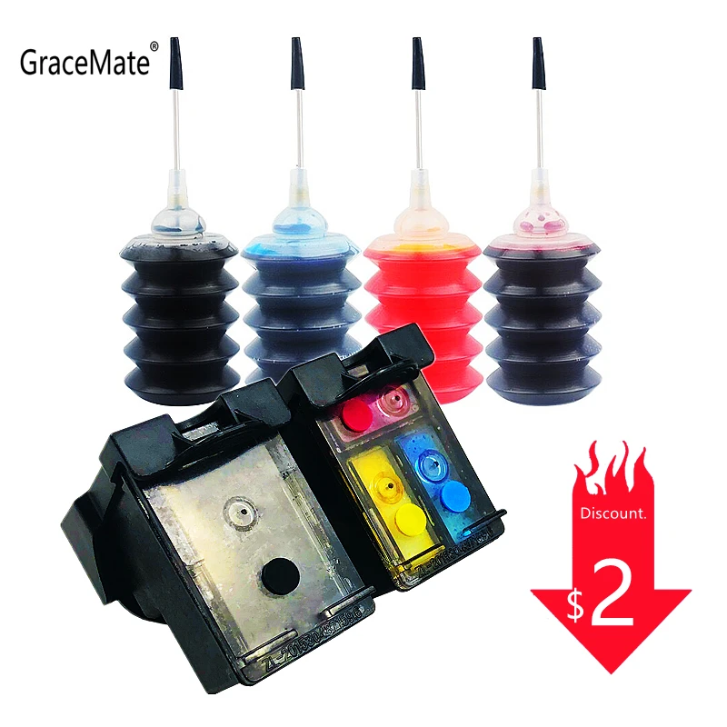 GraceMate Заправка картриджей 62XL совместимый для Hp 62 Xl HP Envy 5540 5640 7640 5646 5541 5740 5742 5745 200 250