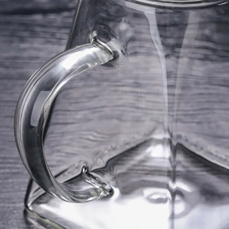 Стеклянный квадратный чайник 350 мл 550 термостойкий горшок из нержавеющей стали с