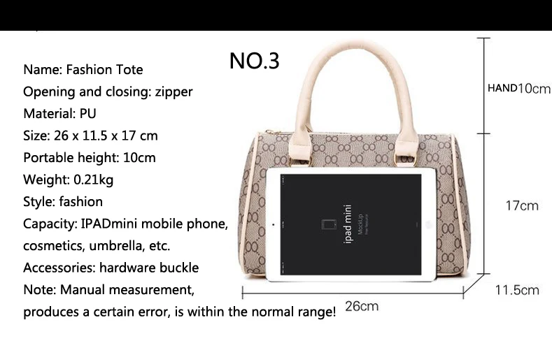 Autumn New Fashion Women's Bag 6 Piece Set Plaid Bag Lady Slung Hand Bag Shoulder Messenger Composite Bag