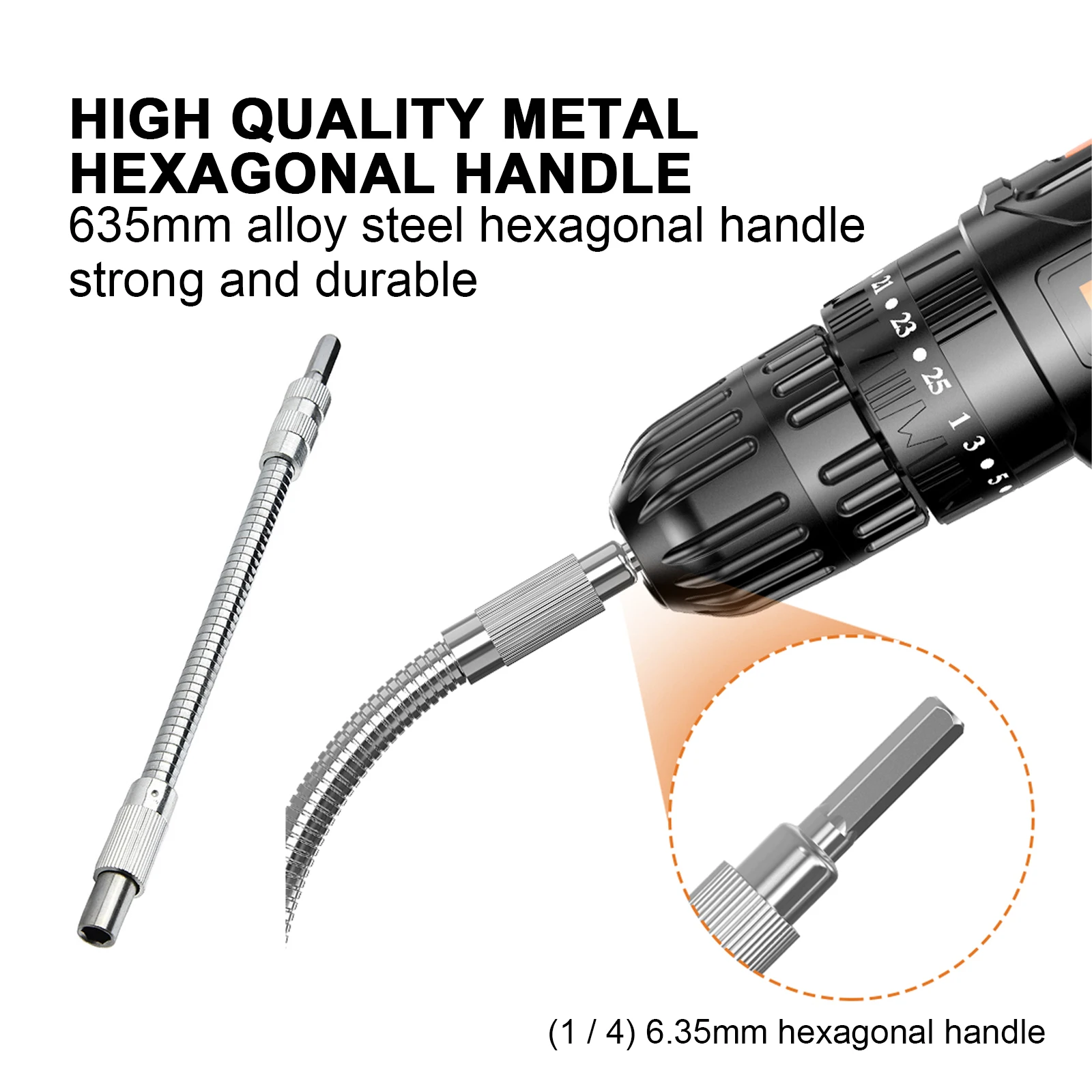 

VOGVIGO 300mm Universal Soft Shaft Batch Head For Electric Drill Bit Holder Flexible Shaft Screwdriver Hex Shank Extension
