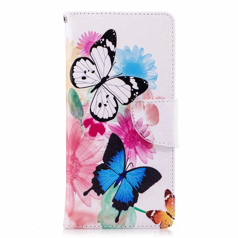 Two Butterflies Бумажник с отделением для карт и рисунком флип чехол для samsung Galaxy S11 S10E S10 S9 S8 плюс S7 S6 край S5 S4 S3 J4 J6 A6 A7 A8 A530 A750 крышка - Цвет: Two Butterflies