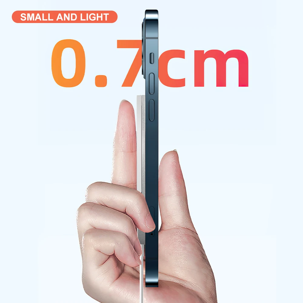 

Magnetic Wireless Charger For iphone12/Pro/Mini/Promax 15W Fast Charging Portable Fast Charger With Ring Stand