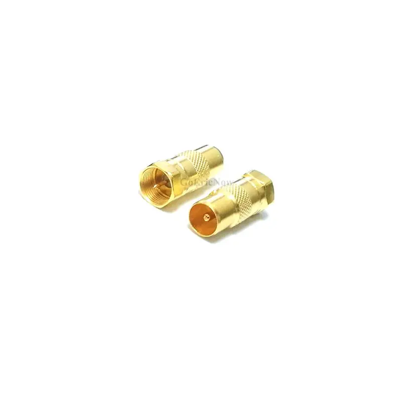 50 pcs RF Coaxial Gold Coax Adapter Connectors TV PAL Male/Female to F Male M/M Plug | Обустройство дома