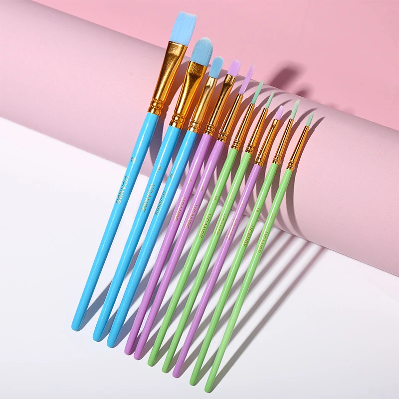 

UCANBE 10pcs Makeup Brushes Set For Cosmetic Foundation Powder Blush Eyeshadow Kabuki Blending Make Up Brush Beauty Tool
