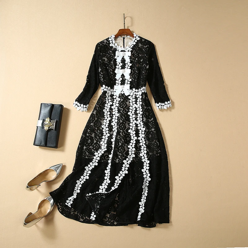 Высокое качество Новая мода 2019 дизайнерское подиумное Платье женское с длинным