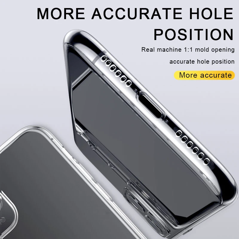 Lens Protection Transparent Phone Case for IPhone 13 11 12 Pro Max Mini Case Soft Silicone Cover for IPhone XS Max X XR 8 7 Plus