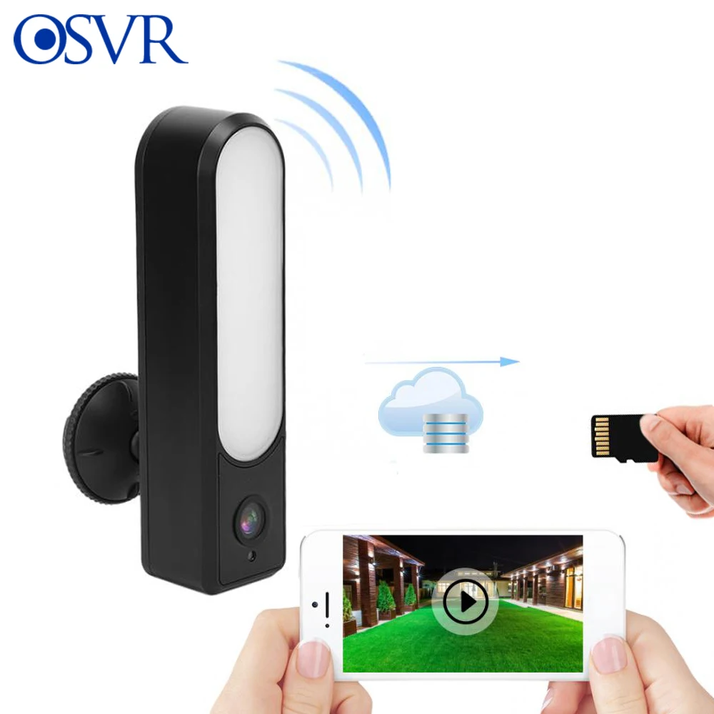 LED P2P Wifi Camera 1080P Outdoor Night Vision IP66 Waterproof Motion Sensor Lamp Security for Home Garden YCC365 | Безопасность и