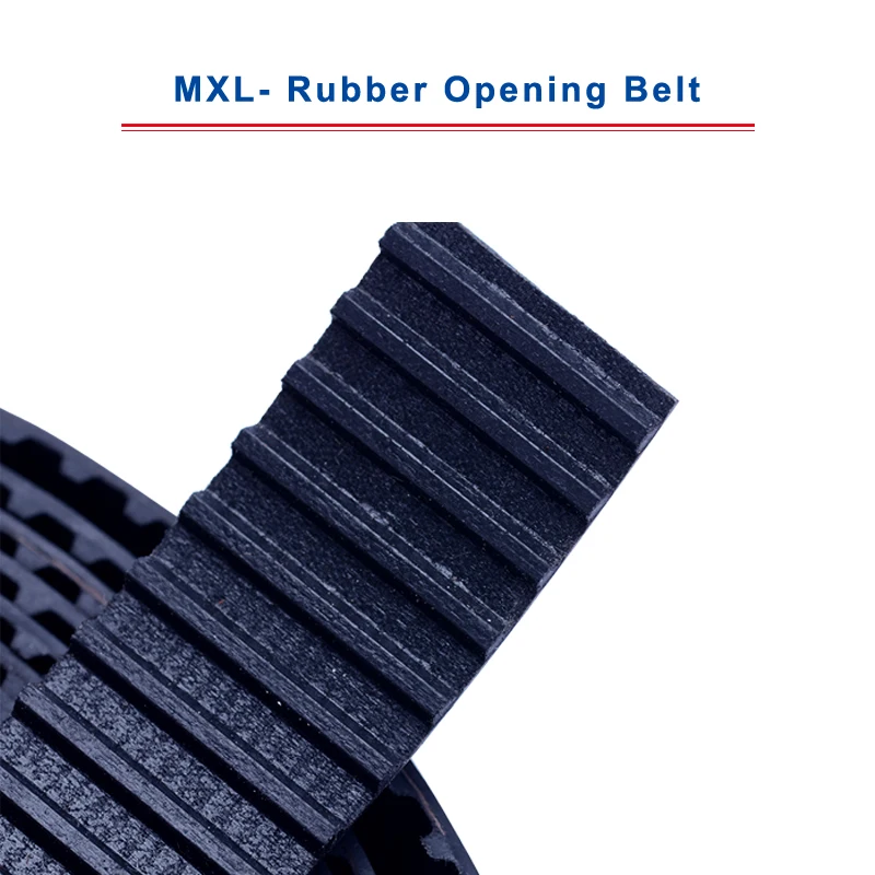 

High Quality 1 meter MXL type-Opening Timing Belt Rubber Material Belt Width 6/10 mm Black Synchronous Belt Teeth Pitch 2.032mm