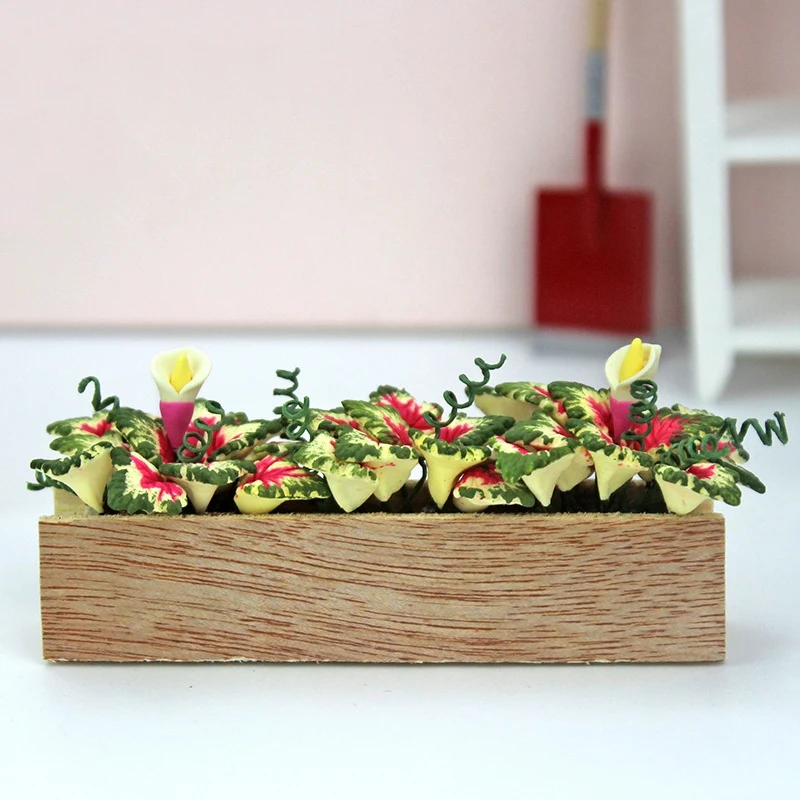 Кукольный домик Миниатюрный цветок изысканный растительный орнамент садовый