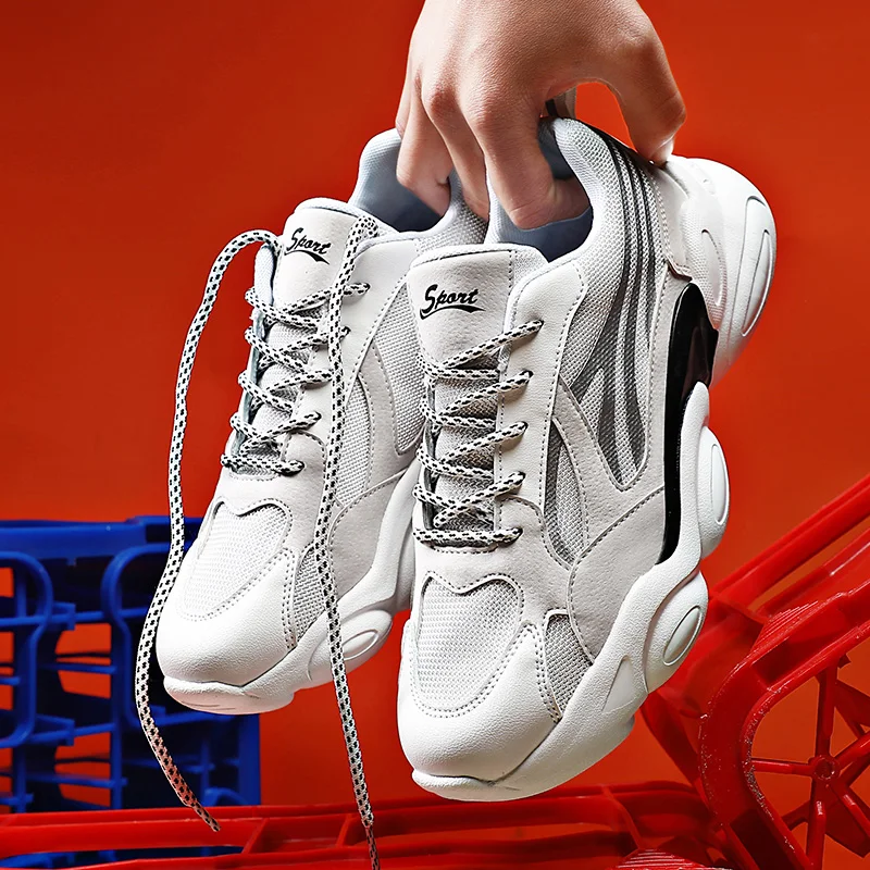 

ALSYIQI Mesh Mnner Schuhe Atmungsaktiv Wei Herren Turnschuhe Trendy Spitze-Up Leichte Schwarzen Fu Groe Gre Mann Tenis Sch