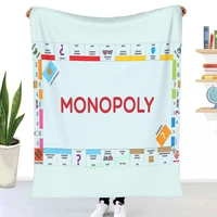 monopoly throw blanket 3d printed sofa bedroom decorative blanket children adult christmas gift