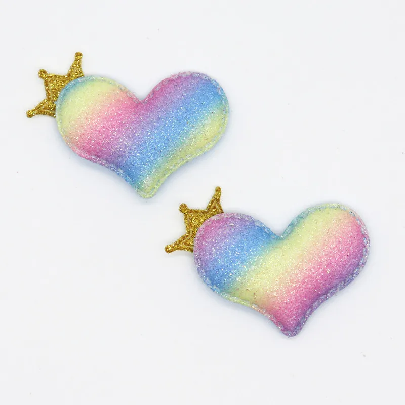 12 шт. блестящее кожаное Персиковое сердце для заколок волос украшение рукоделия