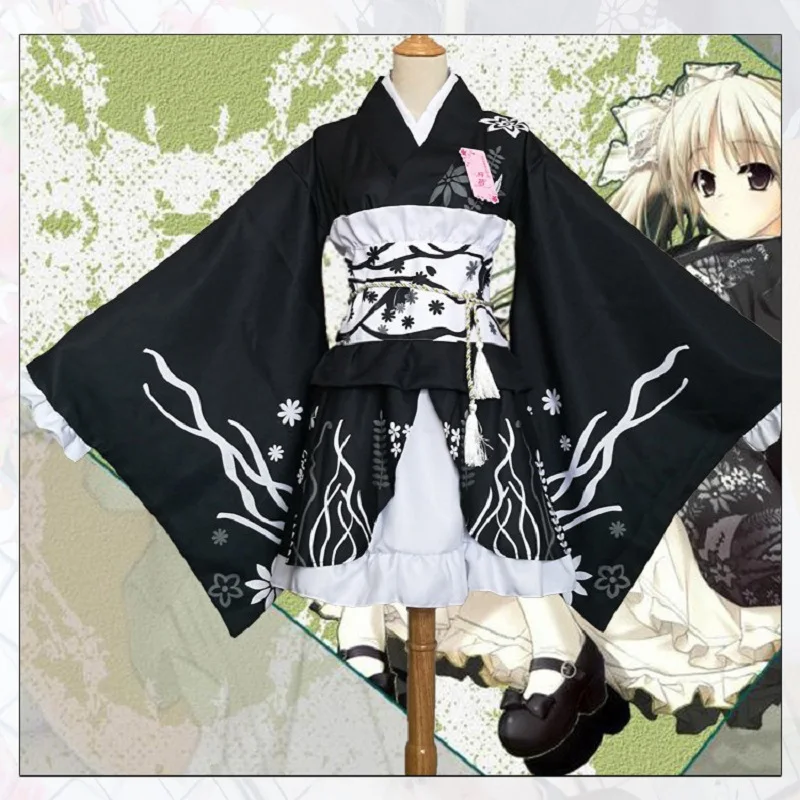 

Yosuga no Sora Косплей Костюм Сора кимоно Касугано платья Лолиты японское летнее праздничное кимоно женское платье