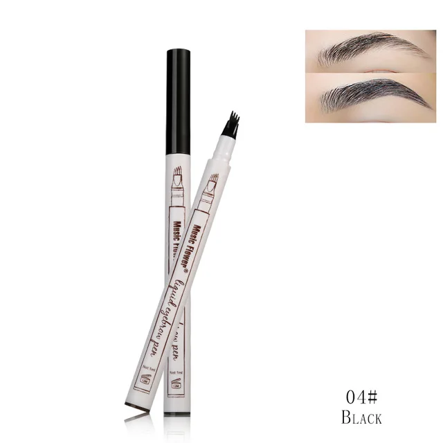 

Music Flower 3 colors microblading eyebrow tattoo pen Tint Natural Long Lasting Waterproof Brown Fork tip Eyebrow Pencil