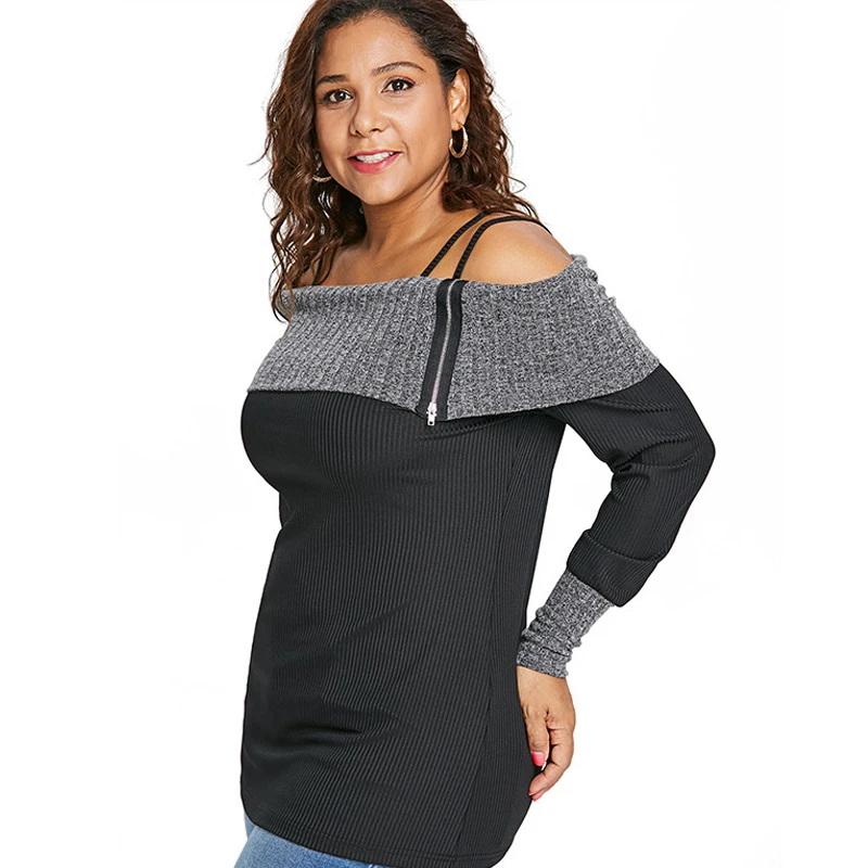 2019 осень и зима в Европе Америке плюс размер женский толстый мм горизонтальная