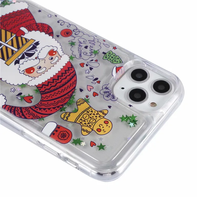 Luxury Christmas Tree Gift Silicon Phone Case For iPhone X XS Liquid quicksand Capa 8 7 6 6S Plus Santa Claus Star Cover | Мобильные